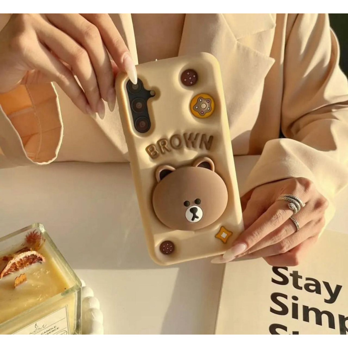 Light Brown Bear Covers for Redmi Phones - Image 4
