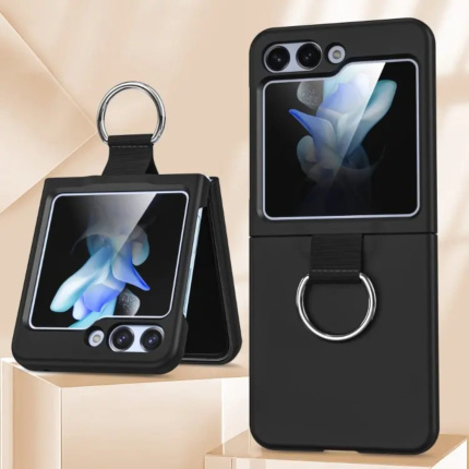 Silicon Case with Ring for Z-Flip Samsung Phones